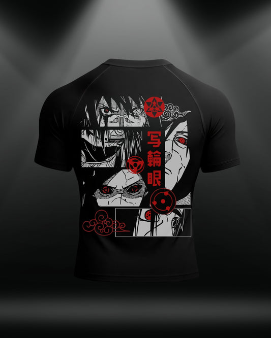 Sharingan Half Sleeve Compression T-shirt